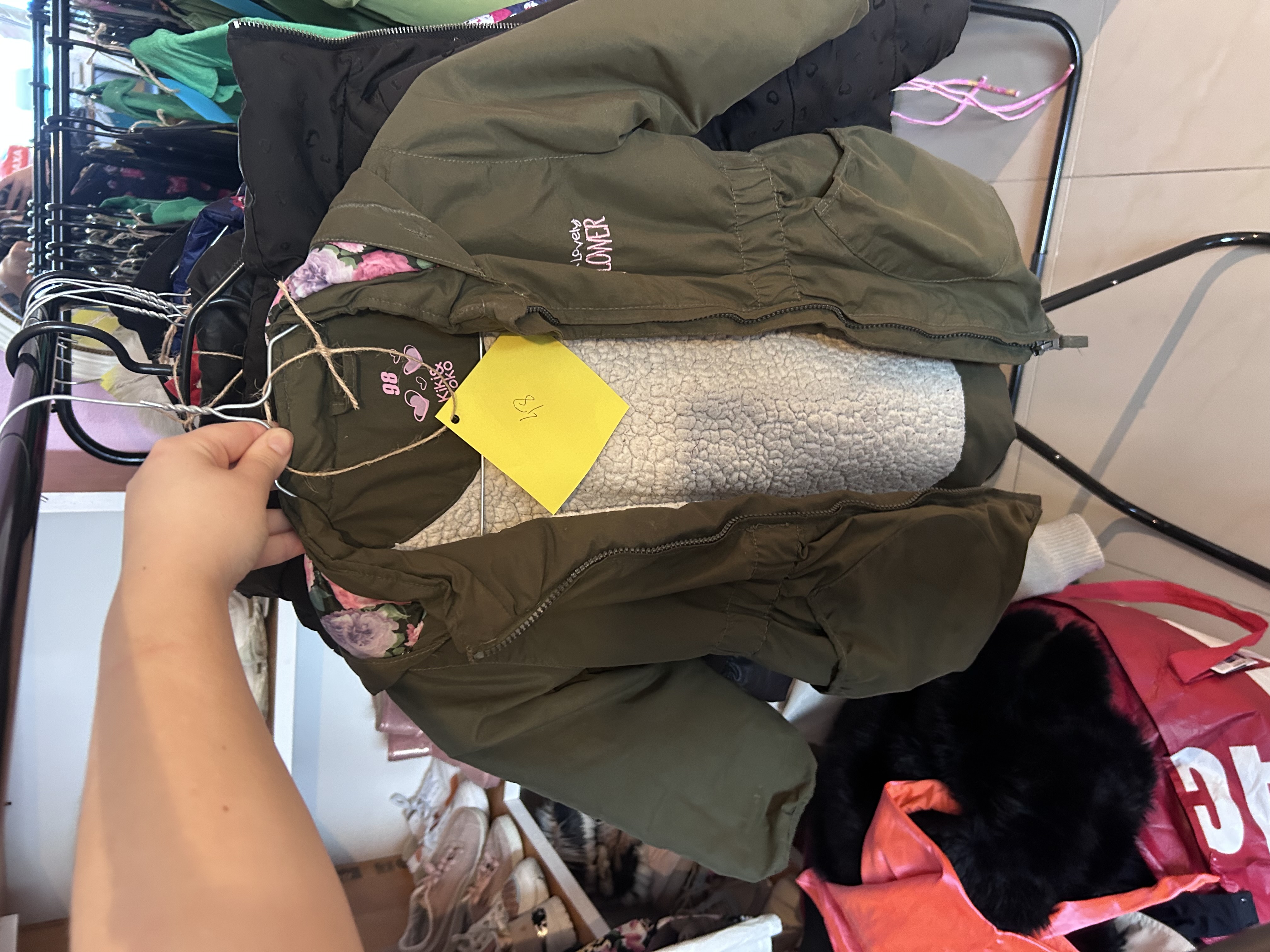 Veste pour fille de color kaki 