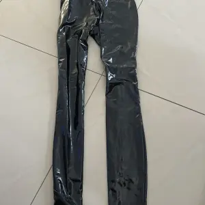 Semi-leather pants for women